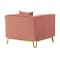 Armen Living Everest Blush Fabric Upholstered Sofa Accent Chair with Brushed Gold Legs LCEV1BLUSH - alternate 4